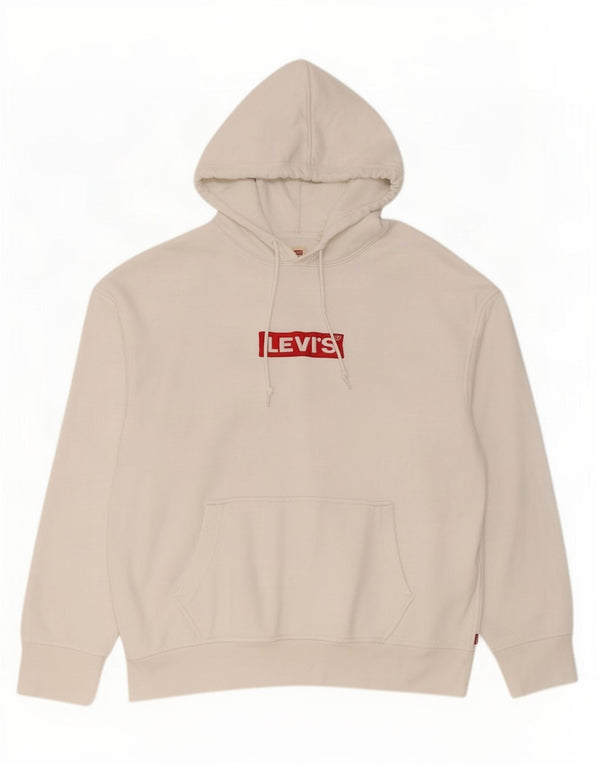 Levi's Mens Graphic Relaxed Fit Jumper με κουκούλα μεγάλο λευκό βαμβακερό