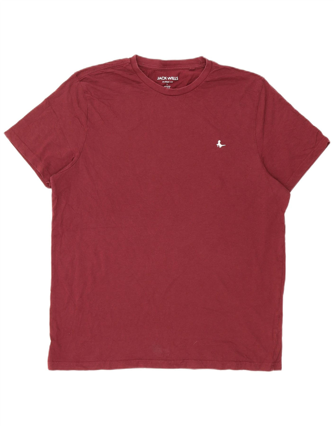 Ανδρικό μπλουζάκι JACK WILLS Κλασική Εφαρμογή Top Large Maroon
