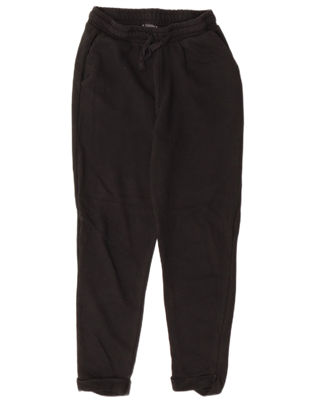 Zara Γυναικεία αθλητική φόρμα Παντελόνι Joggers UK 12 μεσαίο μαύρο βαμβακερό
