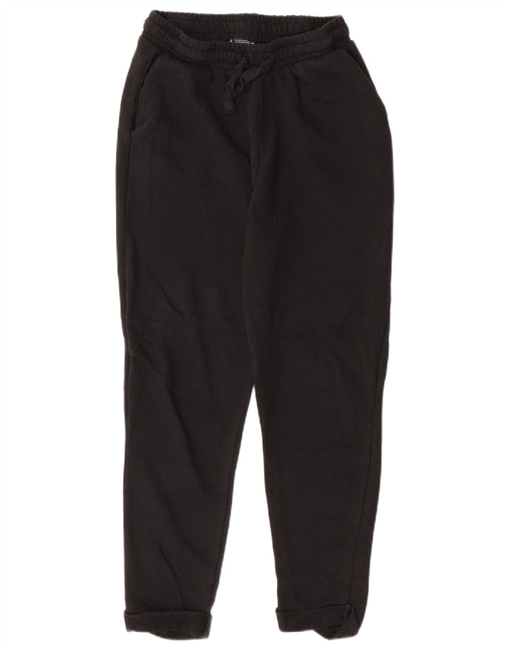 Zara Γυναικεία αθλητική φόρμα Παντελόνι Joggers UK 12 μεσαίο μαύρο βαμβακερό