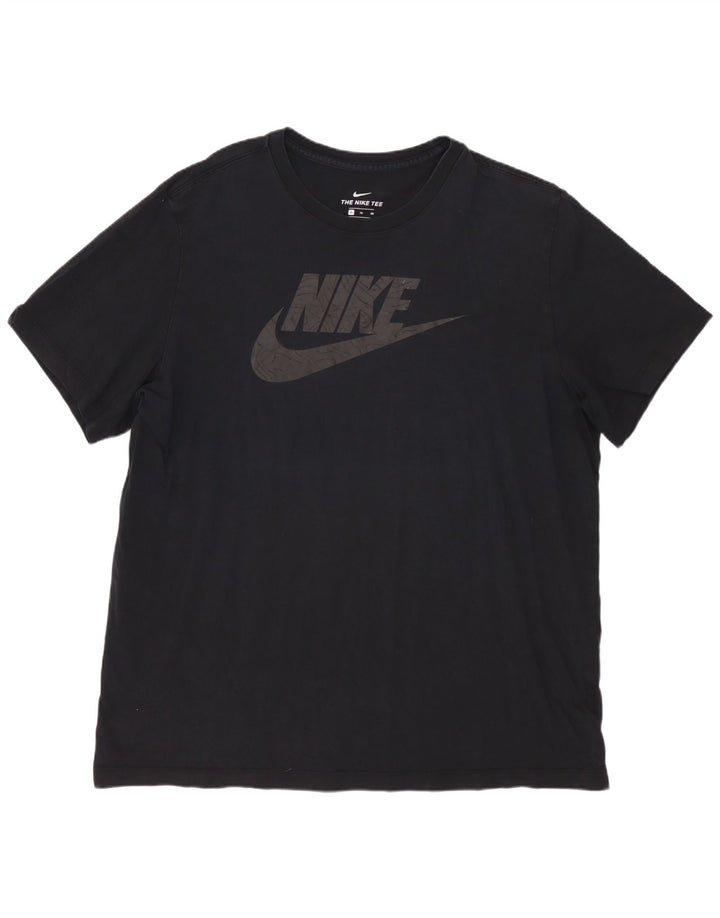 Ανδρικό γραφικό μπλουζάκι NIKE τοπ XL μαύρο
