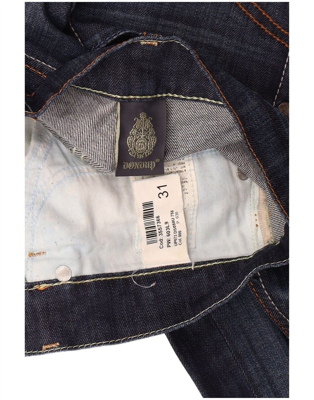 DONDUP Womens Straight Jeans W31 L29 Blue Cotton
