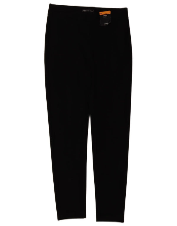 Marks & Spencer Γυναικεία Skinny Casual Παντελόνια UK 10 Small W28 L27 Black