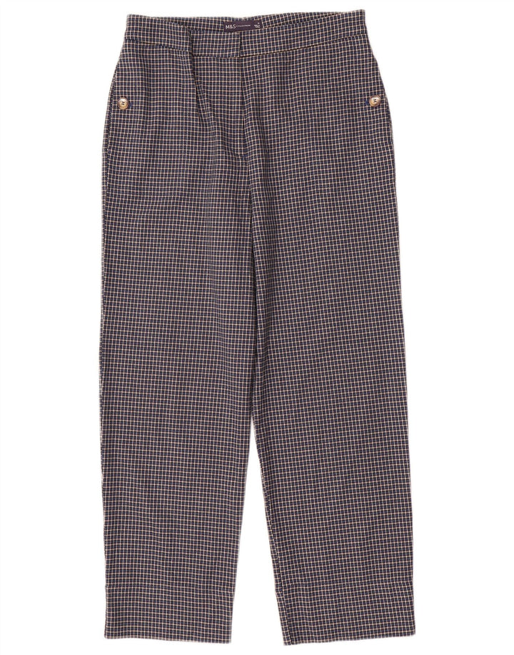 Marks & Spencer Γυναικείο Cropped Παντελόνι UK 10 Small W28 L25 Blue