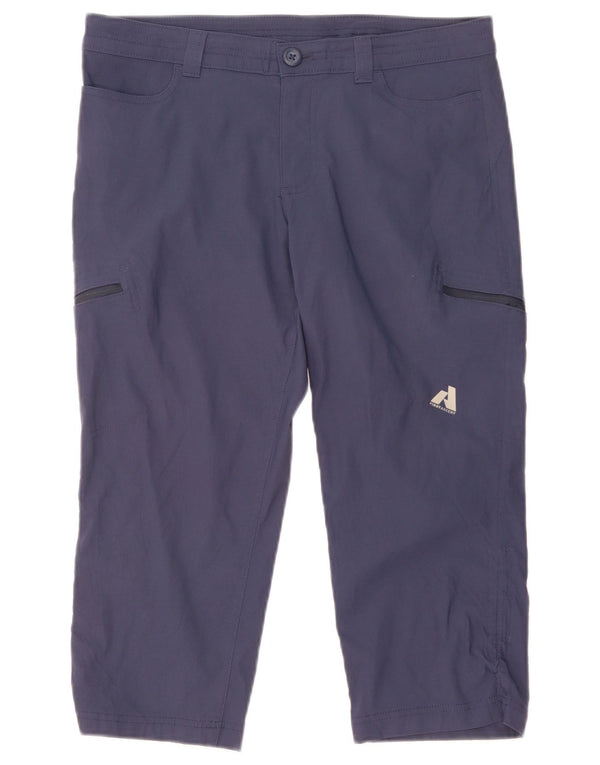 Eddie Bauer Γυναικείο Παντελόνι Κάπρι Πεζοπορίας US 10 Large W34 L21 Blue Nylon