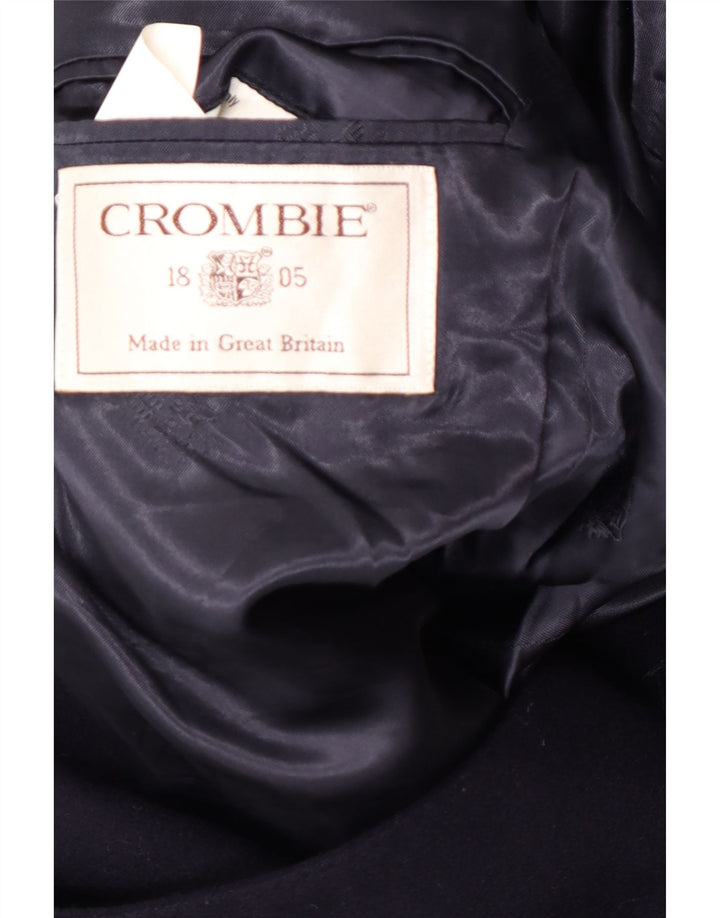 CROMBIE Ανδρικό Πανωφόρι UK 40 Large Navy Blue New Wool Classic
