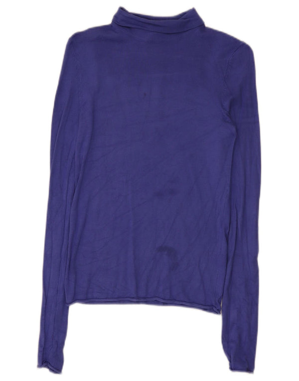 Zara Γυναικείο τοπ μακρυμάνικο UK 8 Small Purple Viscose