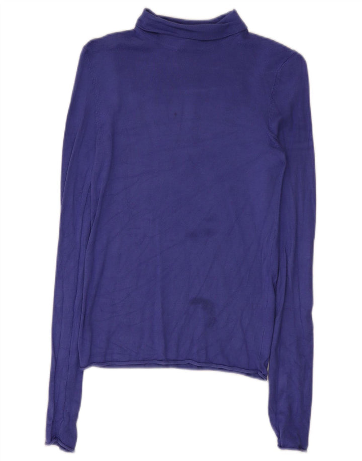 Zara Γυναικείο τοπ μακρυμάνικο UK 8 Small Purple Viscose