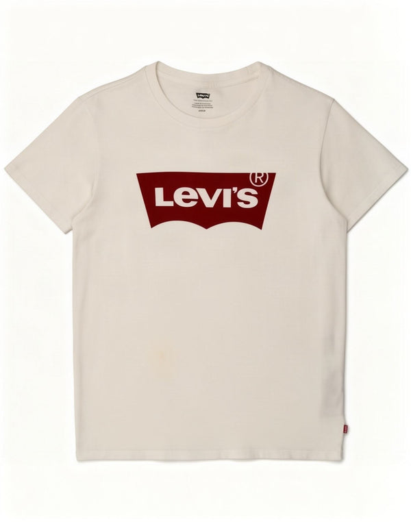 Ανδρικό γραφικό μπλουζάκι Levi's Top Small White Cotton