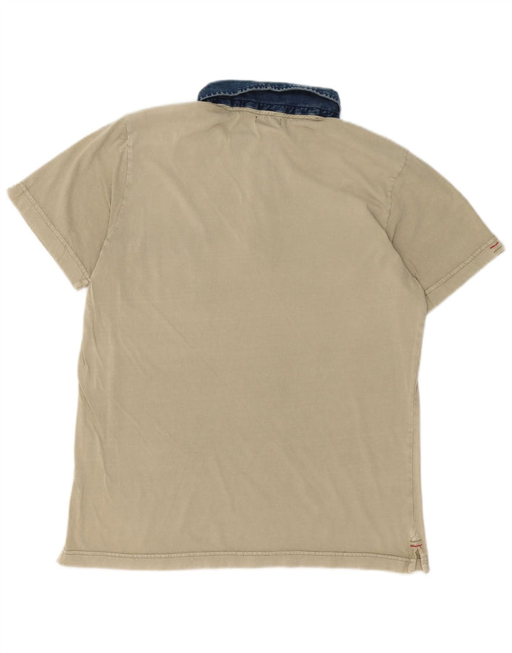 Ανδρικό γραφικό πόλο μπλουζάκι Marlboro Classics με μεγάλο πράσινο χρώμα