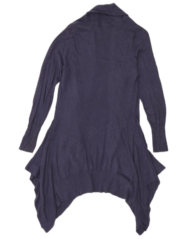 Marks & Spencer Γυναικείο ασύμμετρο πουλόβερ ζακέτα UK 10 Small Navy Blue