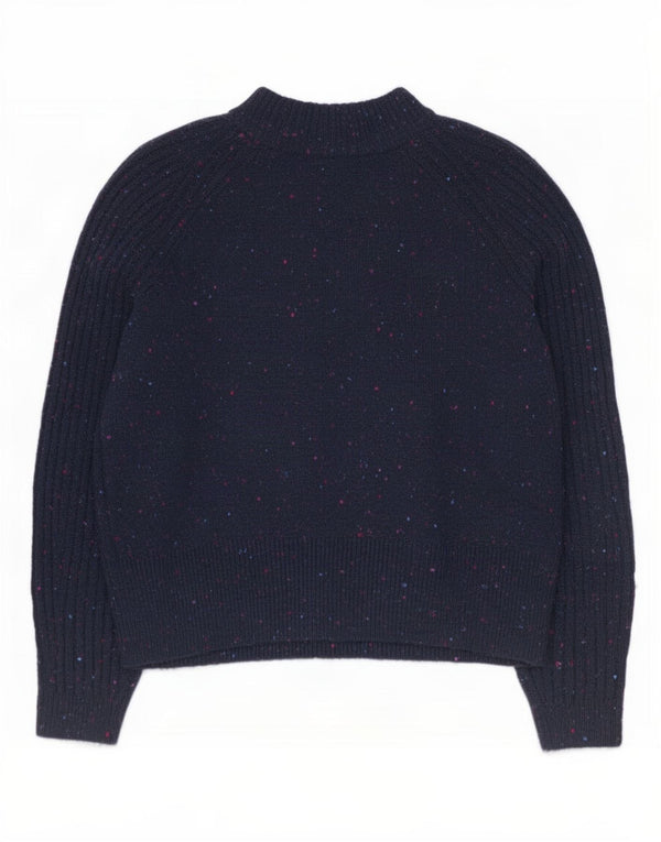 Marks & Spencer Γυναικείο πουλόβερ με λαιμόκαυστο UK 10 Small Navy Blue