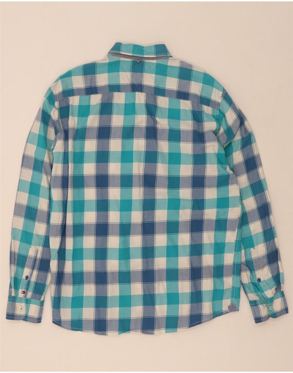 Tommy Hilfiger Ανδρικό πουκάμισο Vintage Fit Large Blue Check Cotton