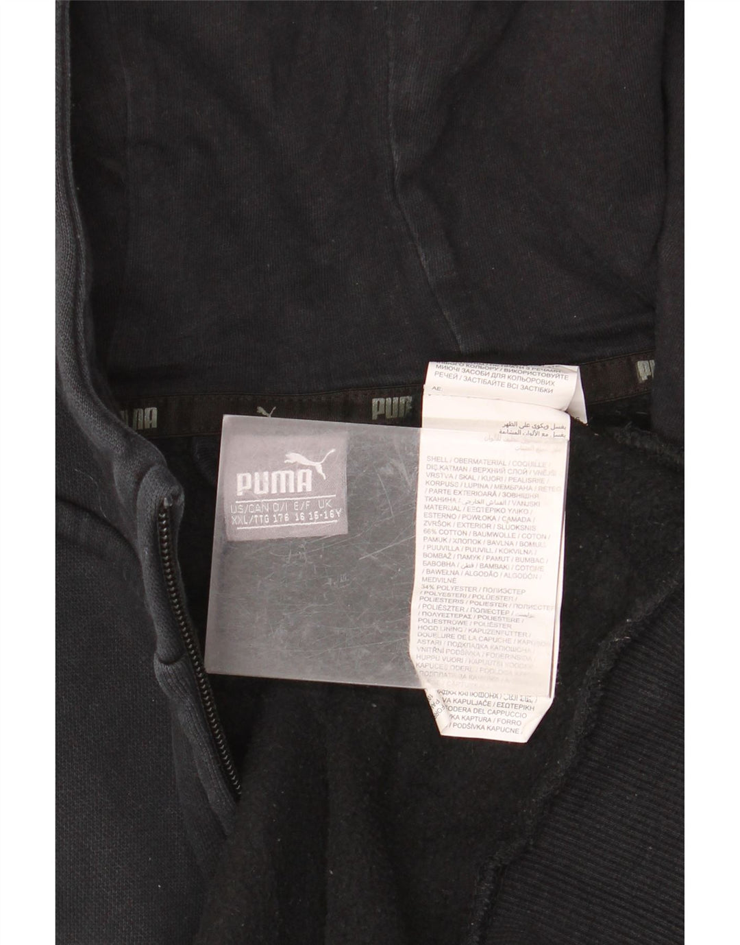 Πουλόβερ PUMA Boys Graphic Zip Hoodie 15-16 ετών Μαύρο βαμβακερό