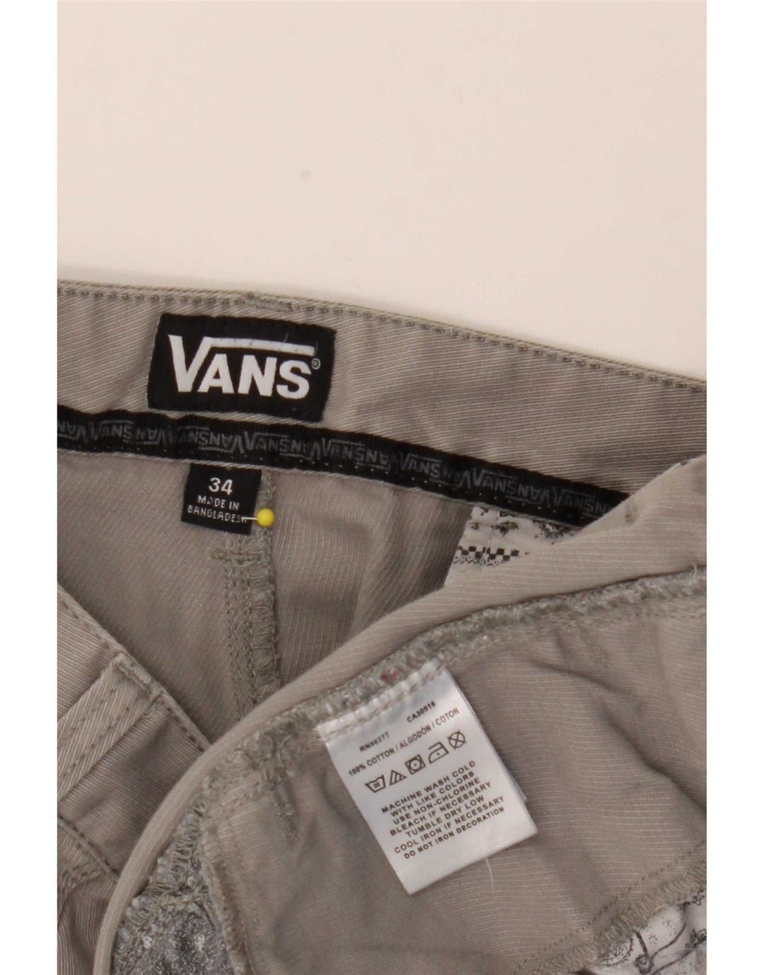 Ανδρικό σορτς Vans Casual W34 μεγάλο γκρι βαμβακερό