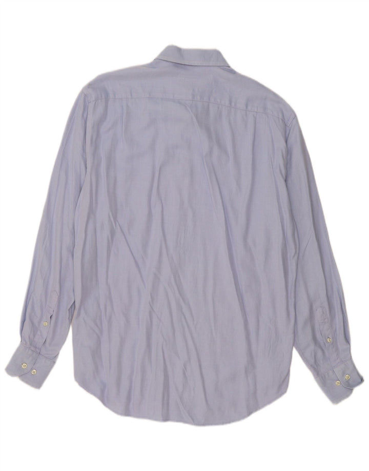 Ανδρικό πουκάμισο Massimo Dutti Μέγεθος 42 16 1/2 Μεγάλο Μπλε Βαμβακερό Ψαροκόκκαλο