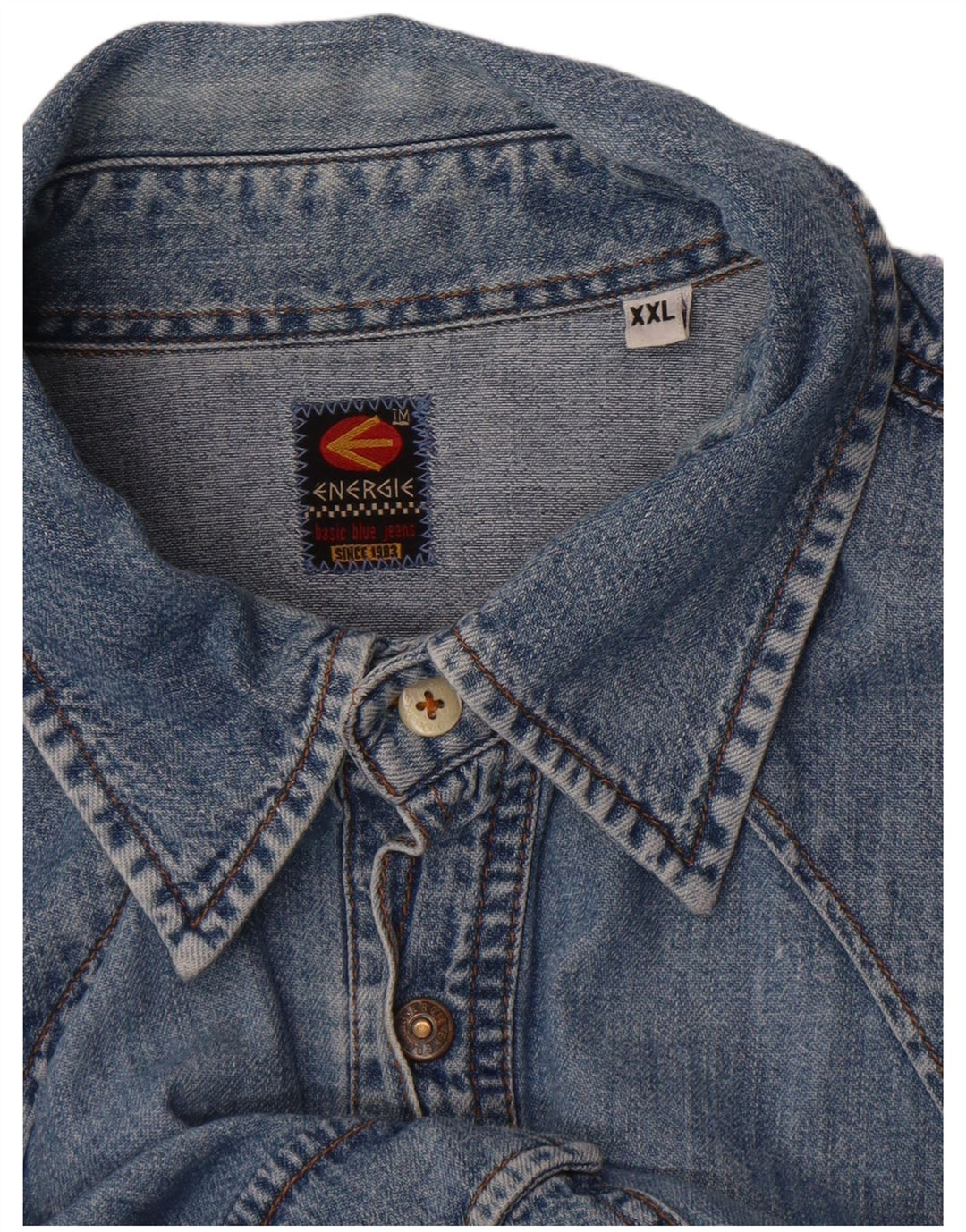 Ανδρικό τζιν πουκάμισο Energie 2XL Μπλε βαμβακερό