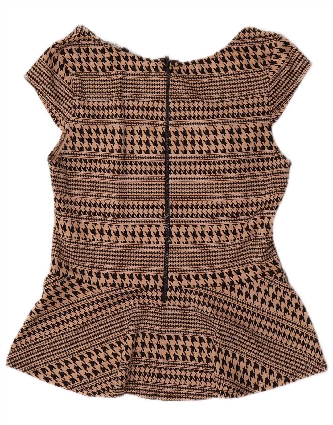 Γυναικεία μπλούζα Oasis Top UK 12 Medium Beige Houndstooth