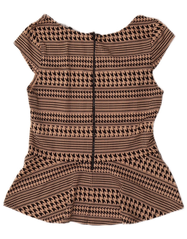 Γυναικεία μπλούζα Oasis Top UK 12 Medium Beige Houndstooth