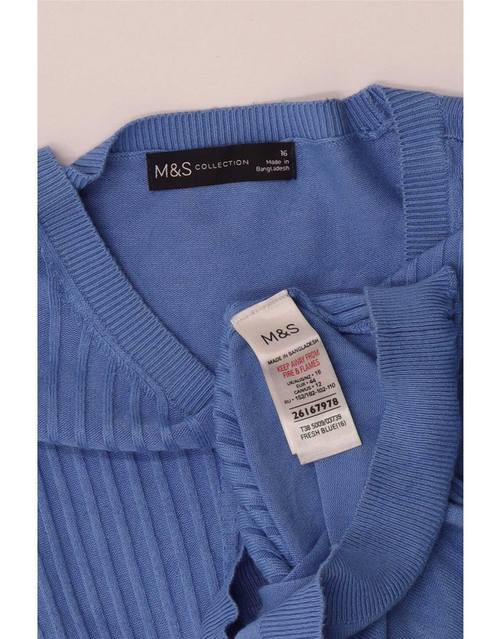 Marks & Spencer Γυναικείο πουλόβερ με λαιμόκαυστο UK 16 Large Blue