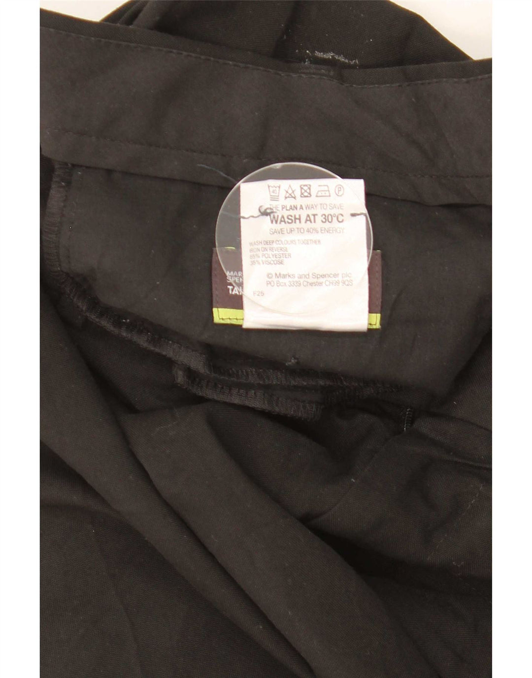 Ανδρικό ίσιο παντελόνι Marks & Spencer Tailored Suit W40 L31 Μαύρο
