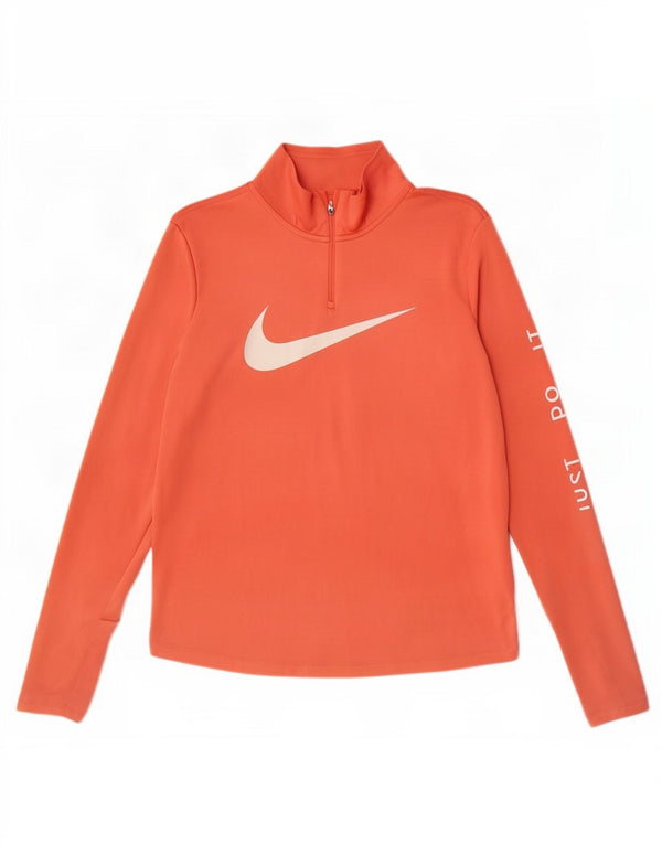 Γυναικεία φόρμα φόρμας Nike γραφικό πουλόβερ Dri Fit Top UK 16 Large Pink