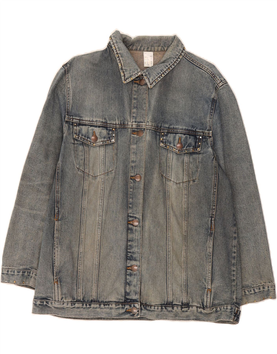 VINTAGE Womens Denim Jacket UK 18 XL Blue Cotton Vintage Vintage and Second-Hand Vintage from Messina Hembry 