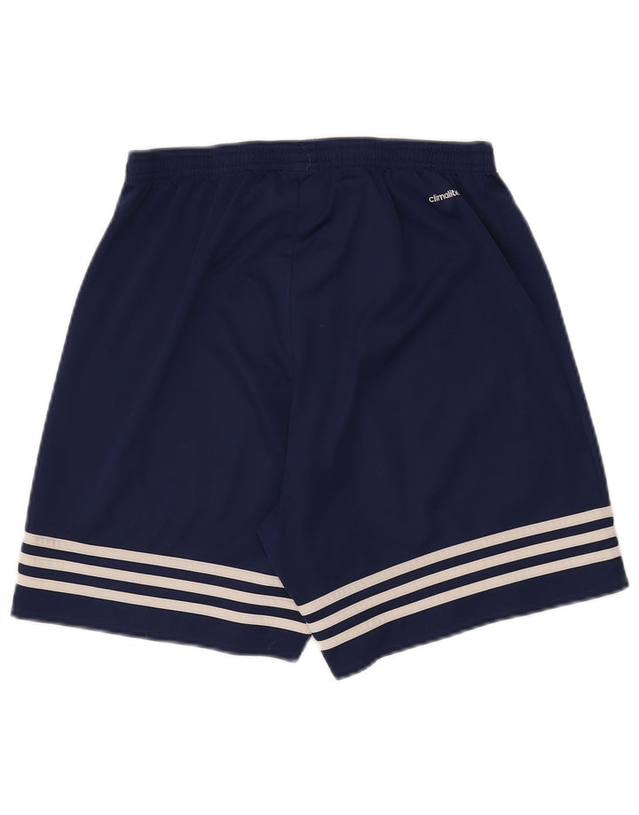 Ανδρικό αθλητικό σορτς Adidas Climalite από μεσαίο μπλε ναυτικό πολυεστέρα