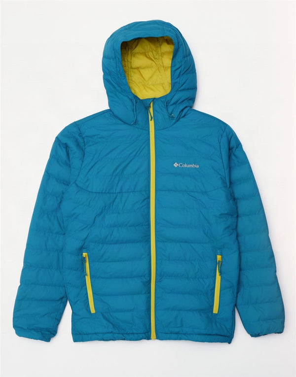 Ανδρικό μπουφάν με κουκούλα Columbia UK 38 Medium Blue Polyester