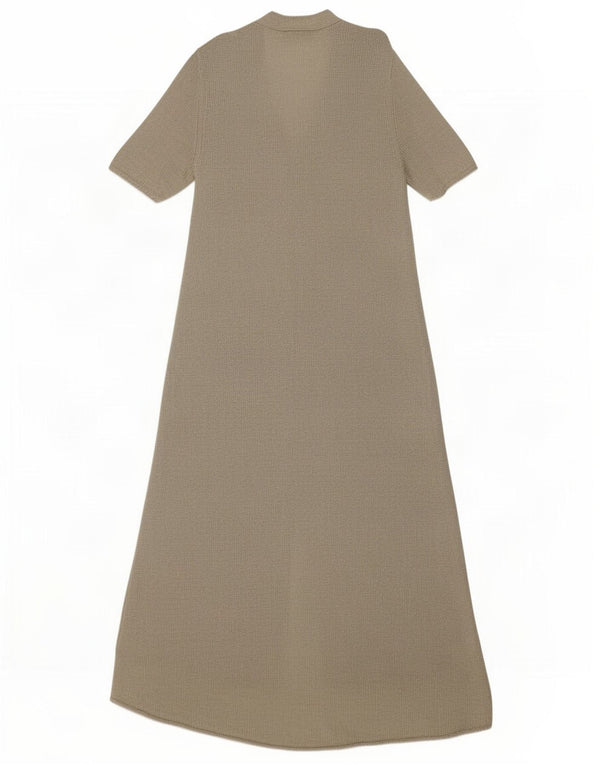 Zara Γυναικείο Maxi Jumper Φόρεμα UK 8 Small Khaki Viscose