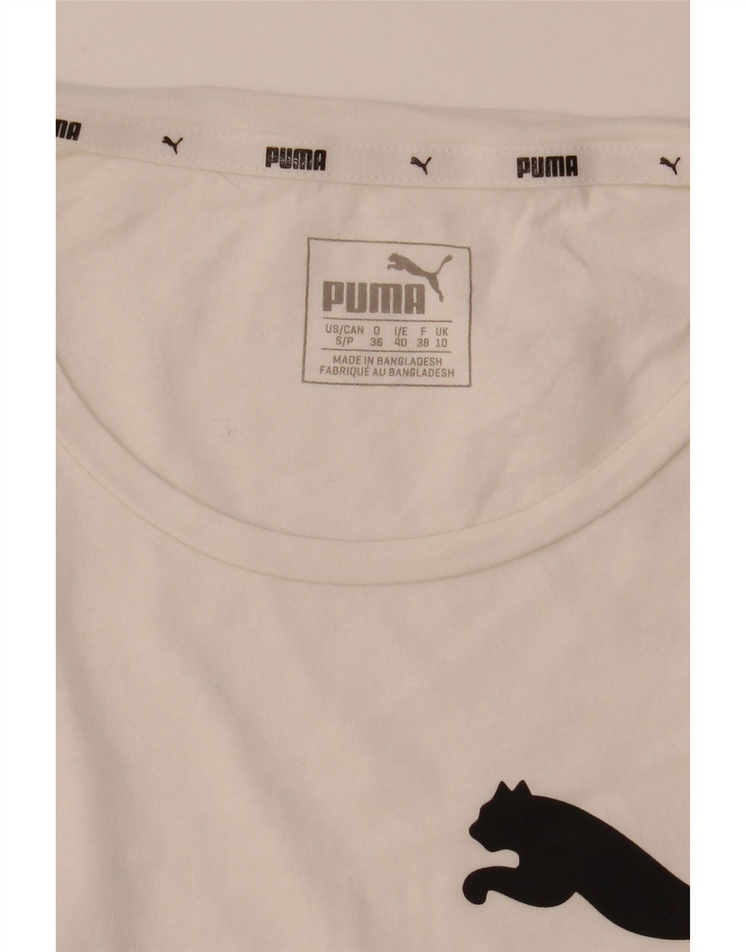 Γυναικείο γραφικό μπλουζάκι Puma Top UK 10 Small White