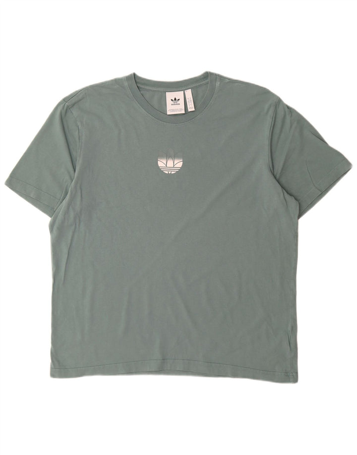 Ανδρικό T-Shirt Adidas Top μεγάλο μπλε βαμβακερό