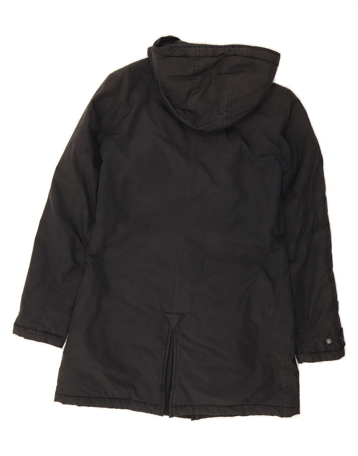 WOOLRICH Womens Hooded Parka Jacket UK 14 Medium Black Vintage Woolrich and Second-Hand Woolrich from Messina Hembry 