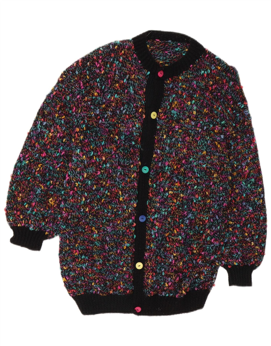 Vintage Γυναικεία Ζακέτα UK 14 Medium πολύχρωμα Flecked
