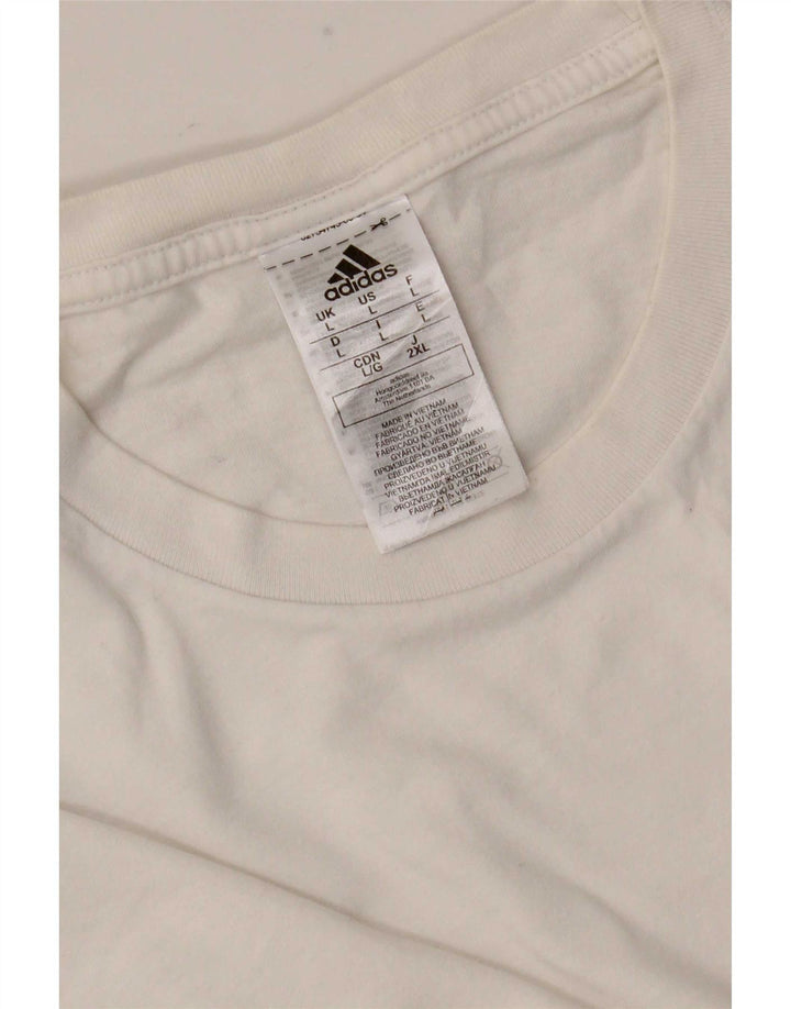 Ανδρικό T-Shirt Adidas Top μεγάλο λευκό βαμβακερό