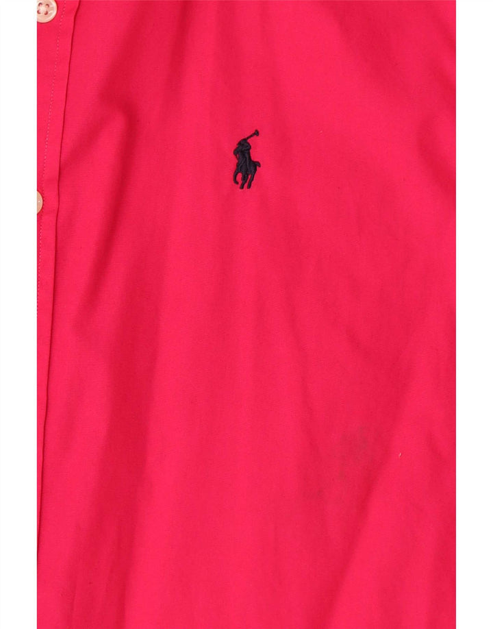 Ralph Lauren Γυναικείο πουκάμισο UK 14 Μεσαίο κόκκινο βαμβακερό