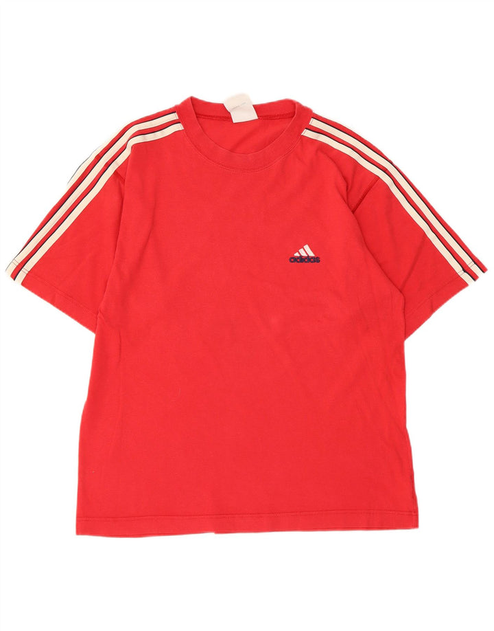Ανδρικό T-Shirt ADIDAS Top UK 34/36 Small Red Cotton