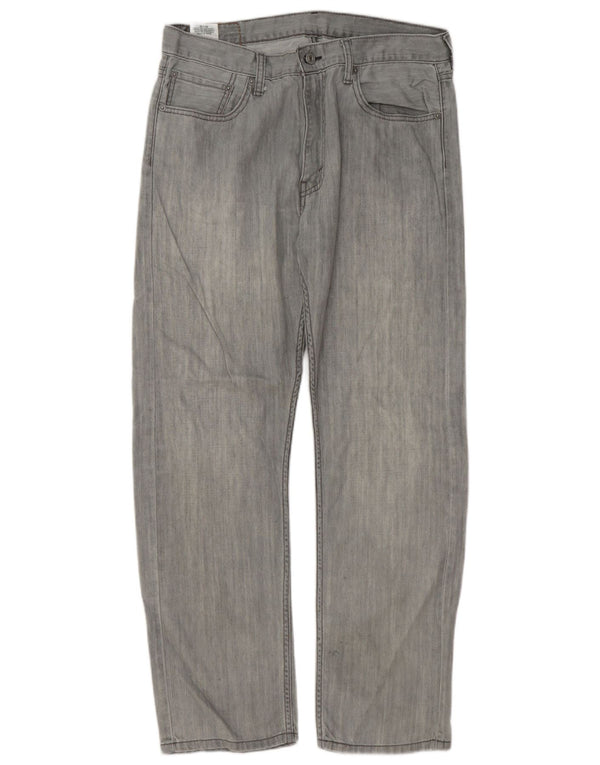 Levi's Mens 505 Straight Jeans W33 L30 Γκρι βαμβακερό