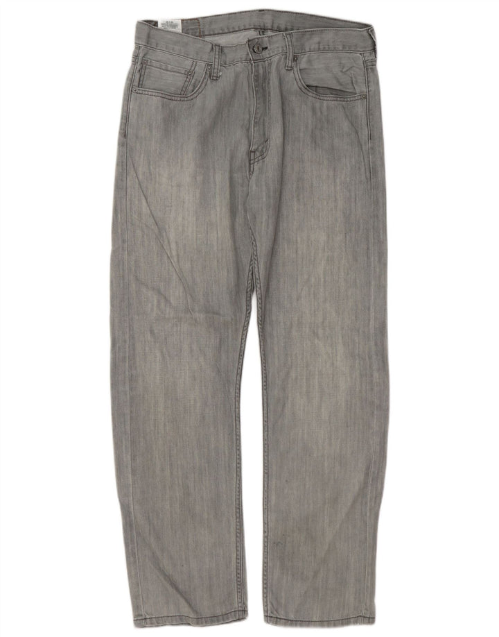 Levi's Mens 505 Straight Jeans W33 L30 Γκρι βαμβακερό
