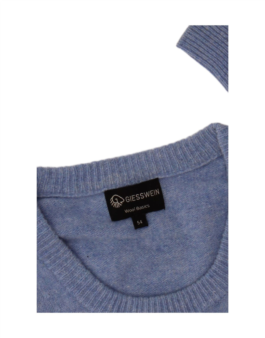 Ανδρικό πουλόβερ με λαιμόκοψη Giesswein EU 54 XL Blue Wool