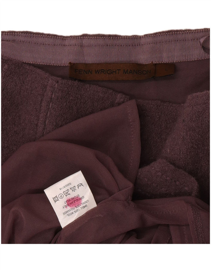 Fenn Wright Manson Γυναικεία φούστα A-Line μεγάλη W30 μοβ μαλλί