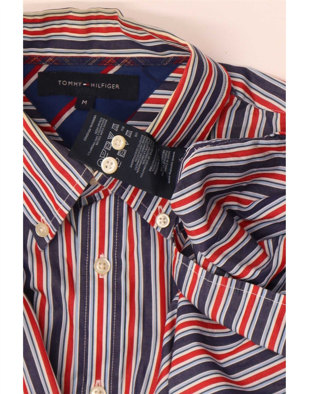 Ανδρικό πουκάμισο Tommy Hilfiger Βαμβακερό μεσαίο πολύχρωμο ρίγες