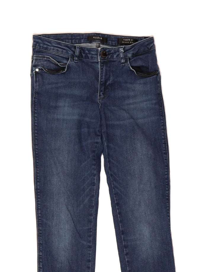 GUESS Womens Curvy Skinny Jeans W26 L29 Blue Polyester Vintage Guess and Second-Hand Guess from Messina Hembry 
