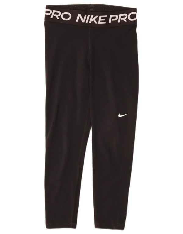 Γυναικεία Nike Dri Fit Graphic Capri κολάν UK 10 Small Black