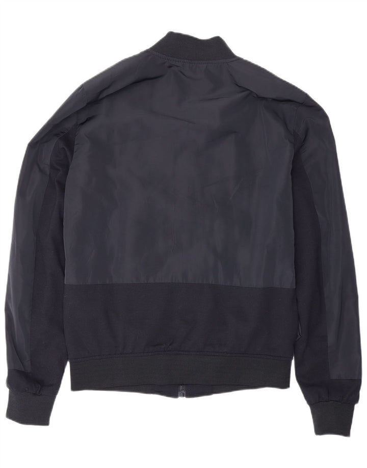 Zara Ανδρικό Bomber Jacket UK 38 Medium Navy Blue Polyester