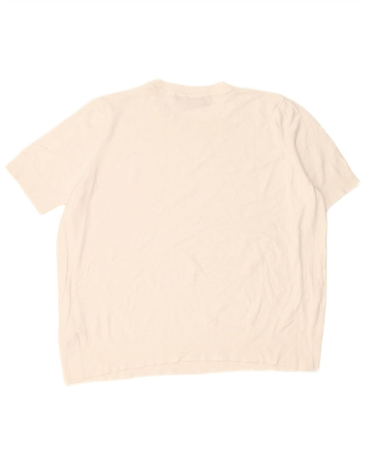 Marks & Spencer Γυναικείο πουλόβερ με λαιμόκοψη UK 16 Large White
