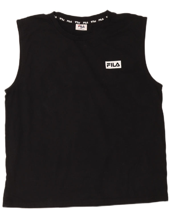 Ανδρικό γιλέκο Fila 2XL μαύρο βαμβακερό
