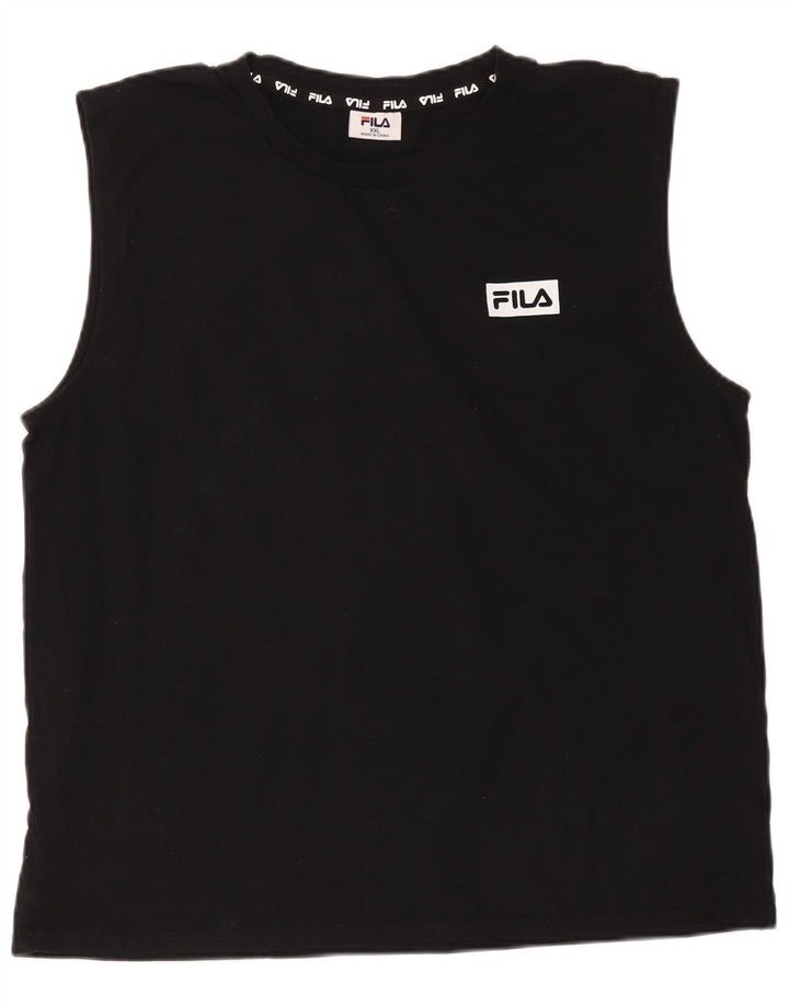 Ανδρικό γιλέκο Fila 2XL μαύρο βαμβακερό