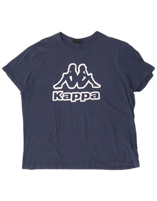 Ανδρικό γραφικό T-Shirt Kappa Top 4XL Navy Blue από βαμβάκι