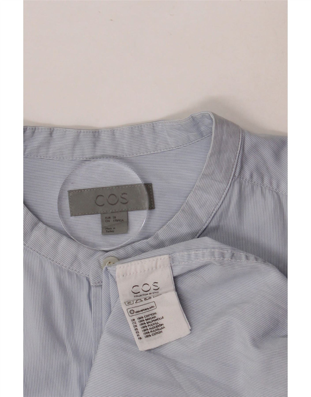 Ανδρικό πουκάμισο COS Νούμερο 38 Small Blue Pinstripe Βαμβακερό
